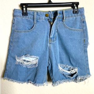 Ripped Jean Shorts #ootd #summerstyle #stylish #distressed